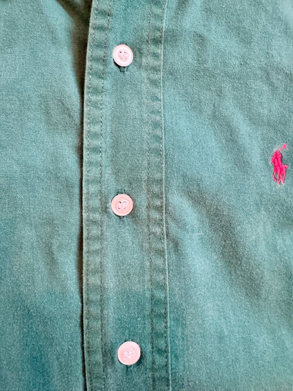 Vintage Polo Ralph Lauren Blake Shirt Small Green Red Pony Button Down EUC - Picture 5 of 11